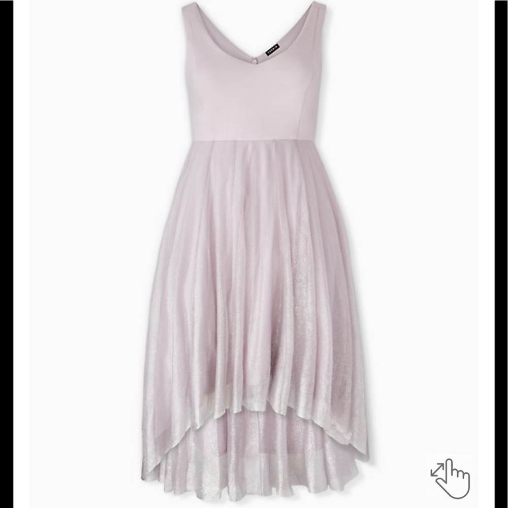 NWT SIZE 18 SPECIAL OCCASIONS LILAC PURPLE PONTE SHIMMER MIDI DRESS NO FLAWS
